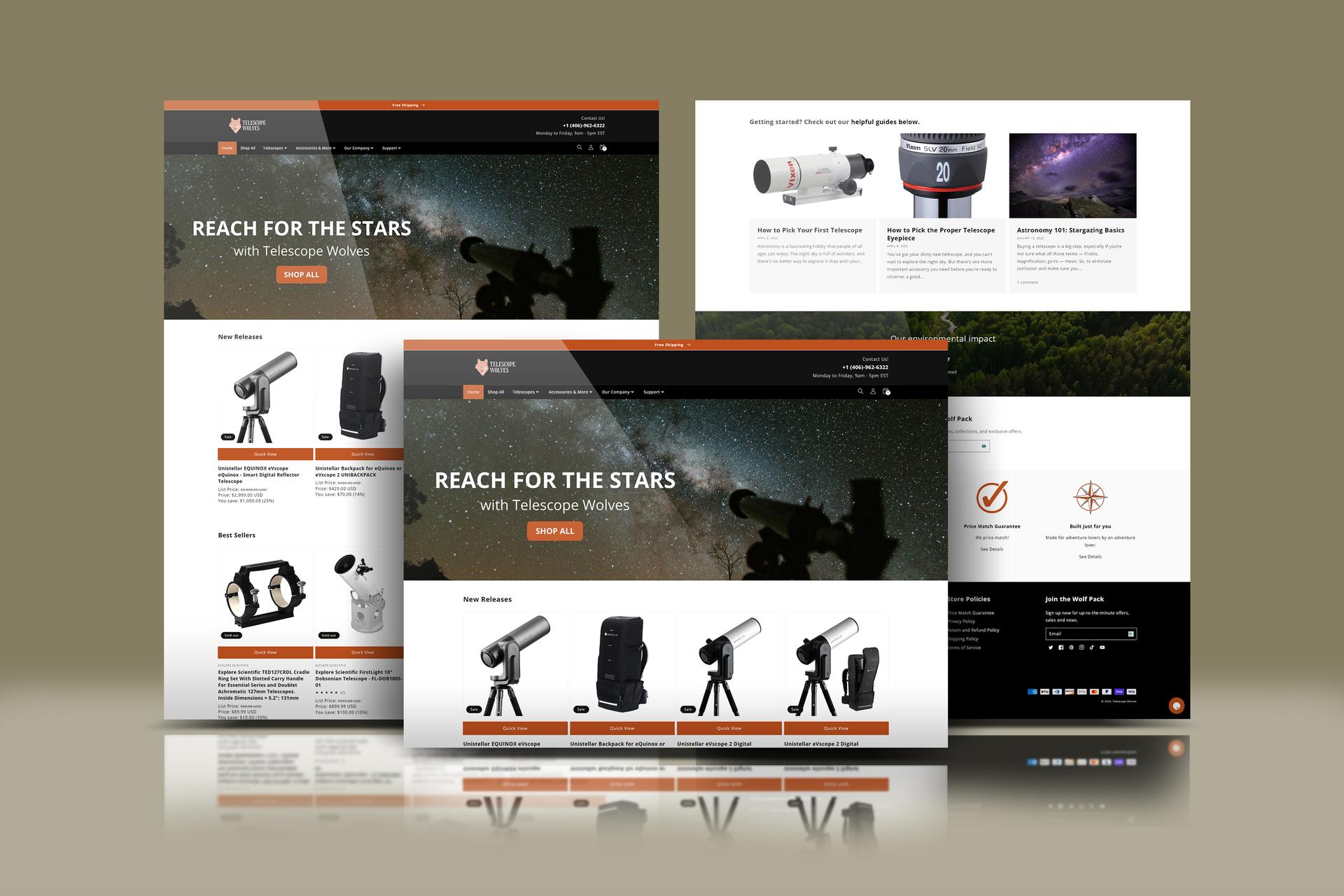 Telescope Wolves: A Shopify Revamp Project