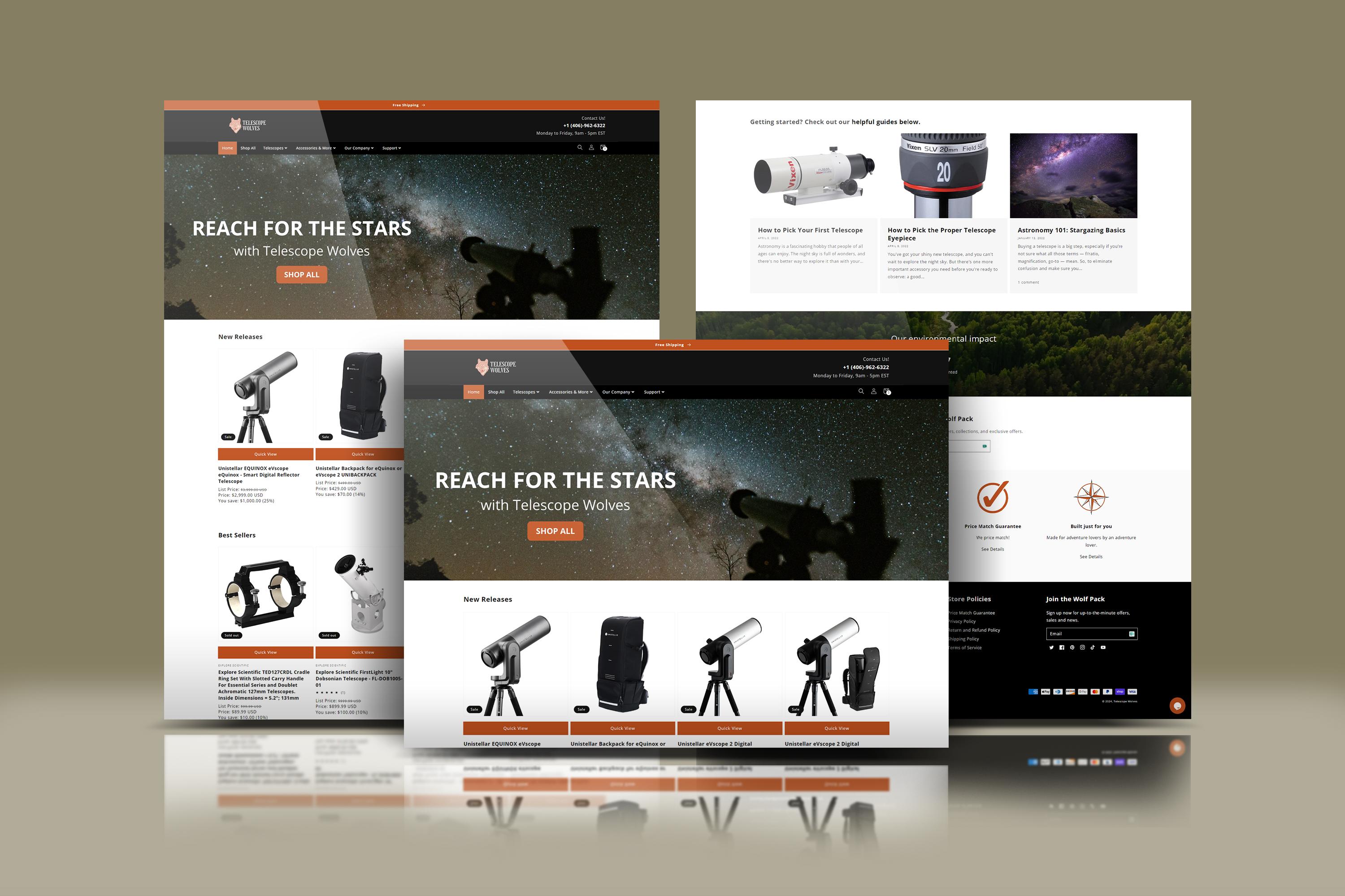 Telescope Wolves: A Shopify Revamp Project